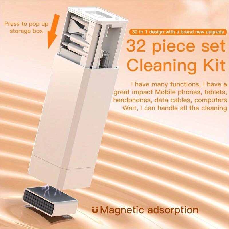 (image for) 32 In 1 Cleaning Brush Set Multi-function Keyboard Earplugs PC Laptop Phone Headset Camera Cleaner Cleaning Brush Kit
